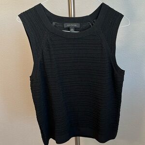 Ann Taylor Black Sweater Shell/Vest 100% Nylon Size Med